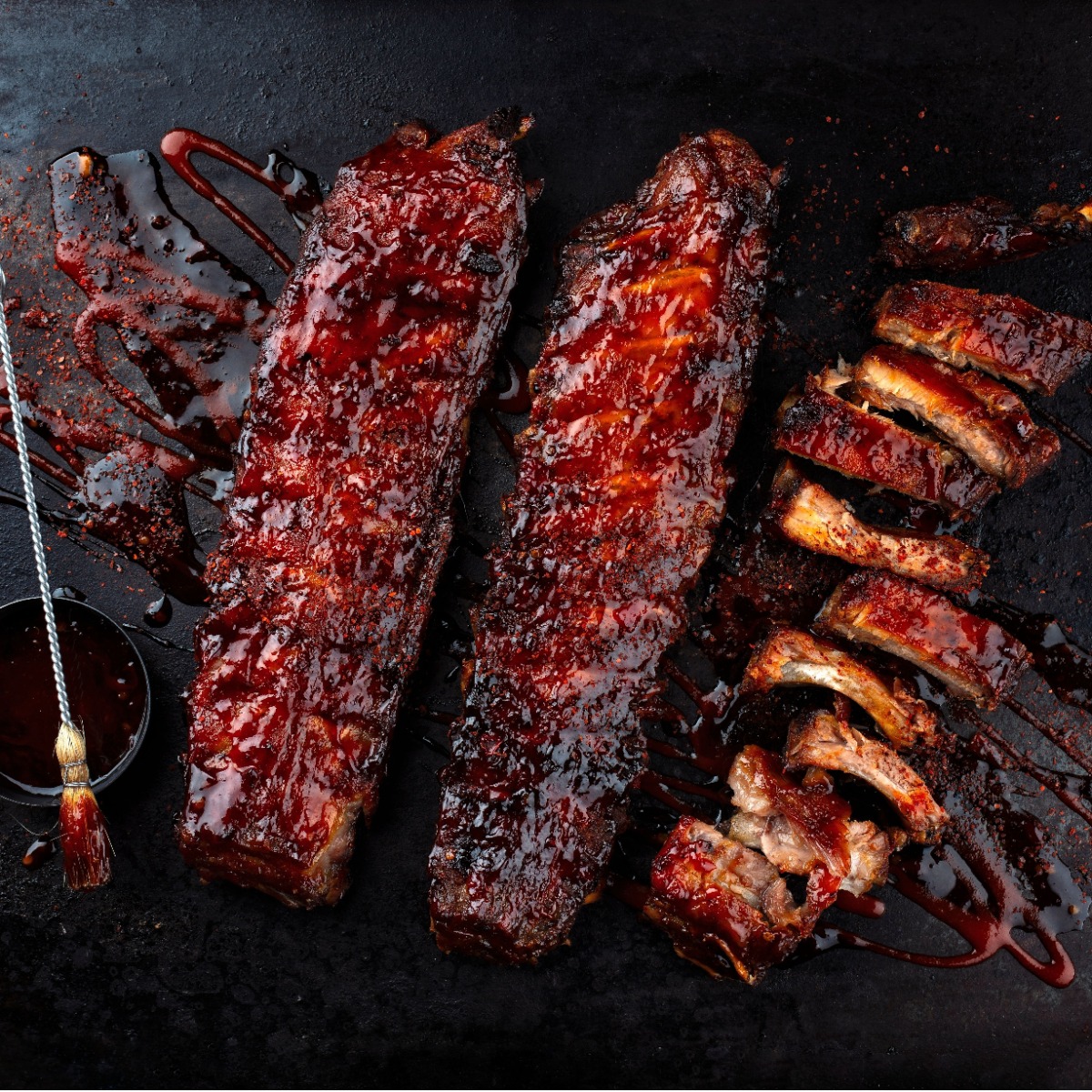 BBQ Spareribs 1,5-1,7 kg. - Sous vide tilberedt - Inkl. BBQ sauce