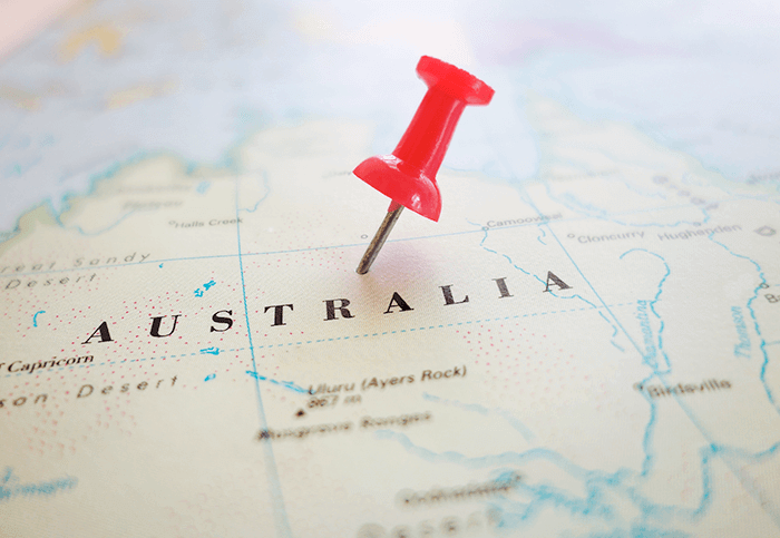 Australien kort