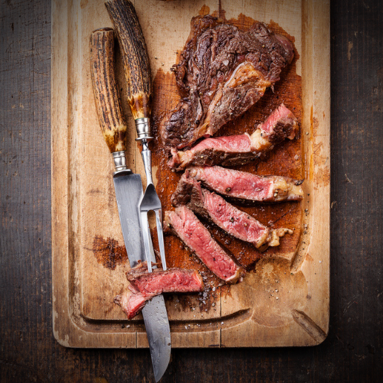 Medium rare steak